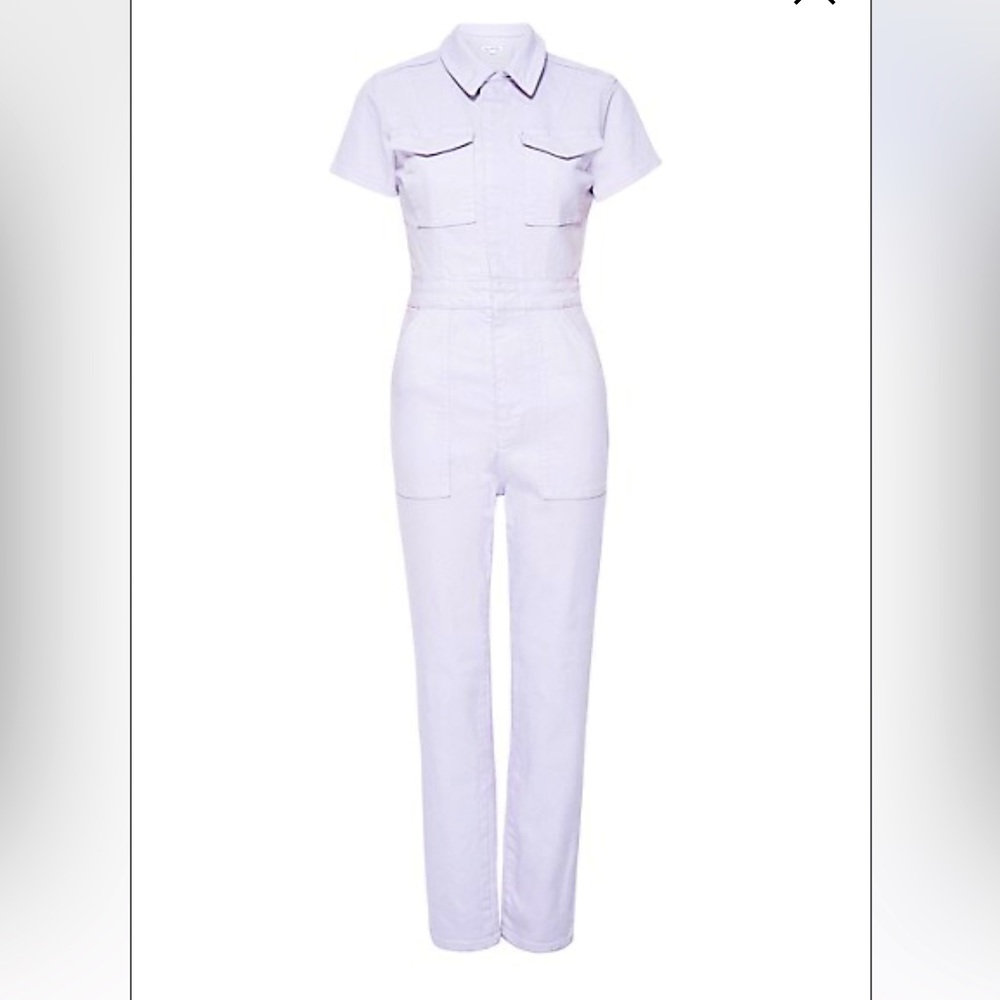NEW with Tag! Good American Lilac Mist Fit For Success Denim Jumpsuit Size 2/S-M